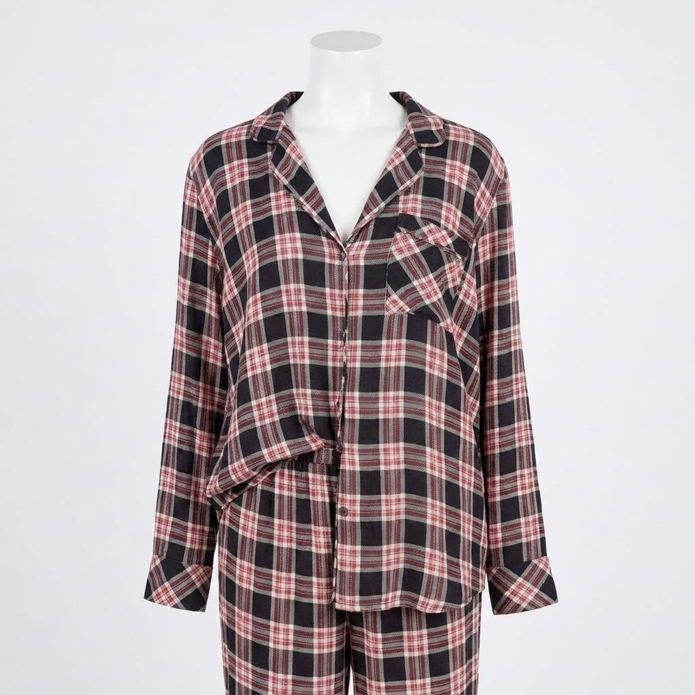 NEW RAILS luna pajama set in onyx plum